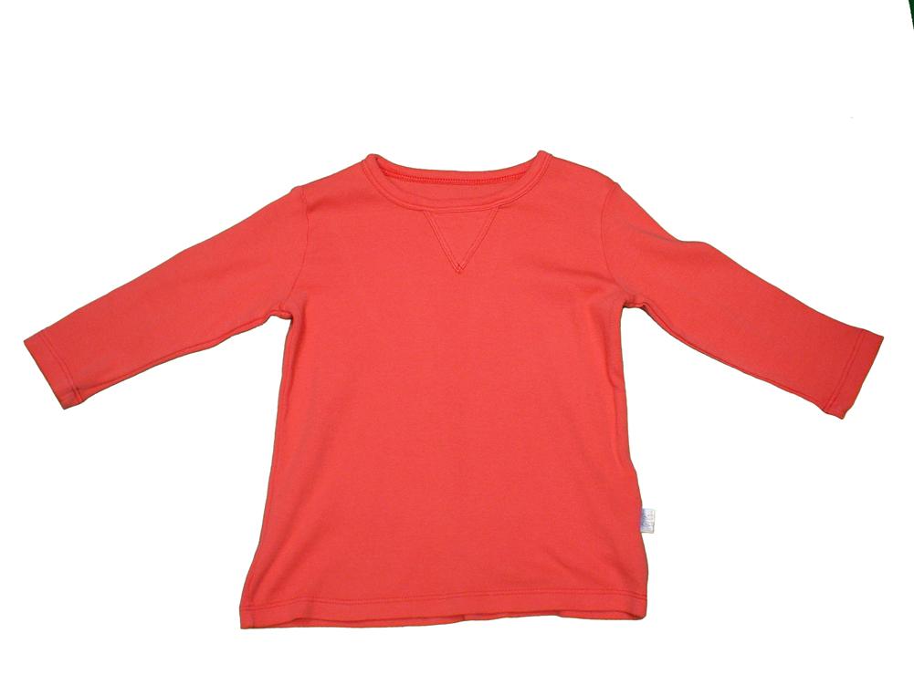 TwOOwls Red/Red Baby long Sleeve Tunic Tee -100% organic cotton-Made in the USA