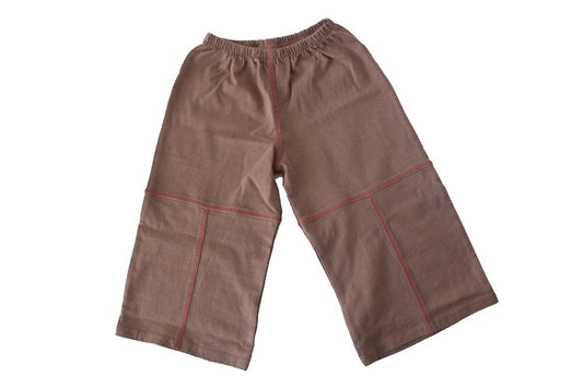 TwOOwls Brown/Red Baby Pant -100% organic cotton-Made in the USA