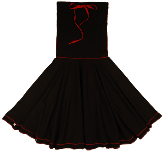 TwOOwls Black/Red Womens 3in1 Dress -100% organic cotton