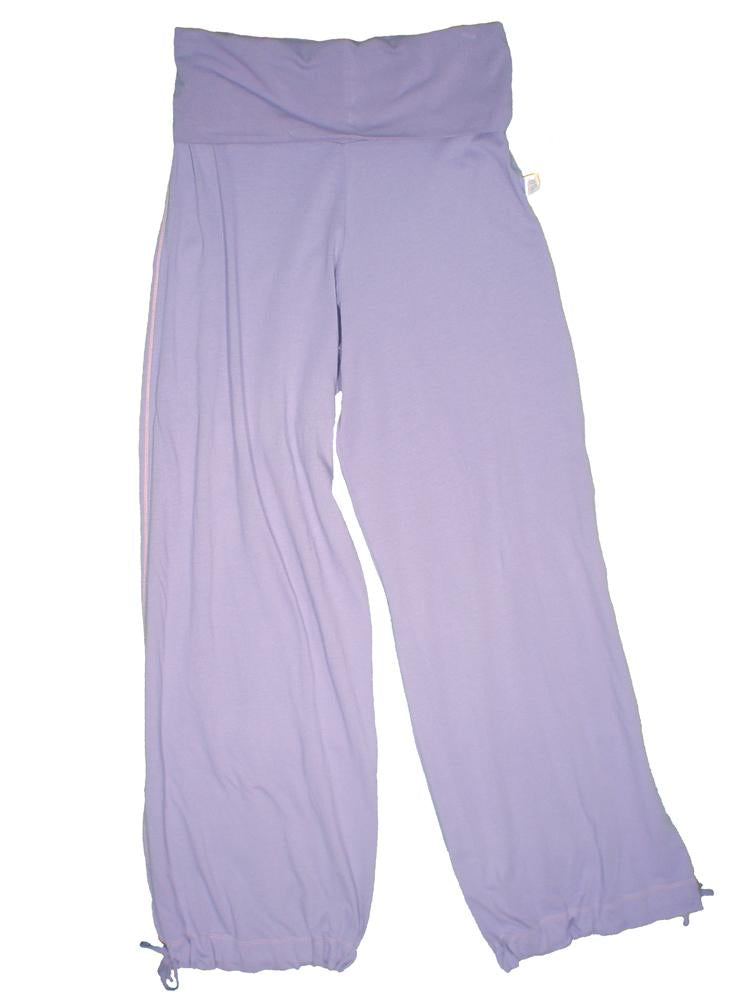 TwOOwls WBlue/Coral Women's Wide Tie Long Pants-100% organic cotton-Made in the USA