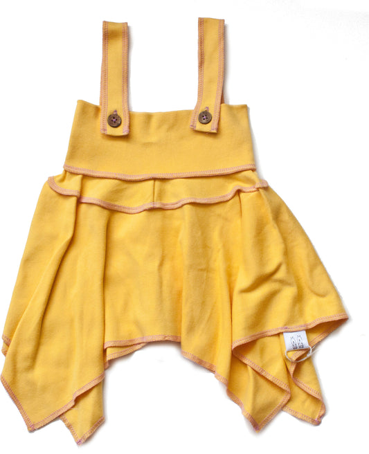 TwOOwls Yellow/Pink Baby 3in1 Dress/Skirt/Top -100% organic cotton