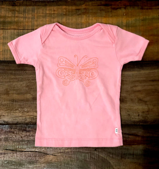 Embroidered Butterfly Baby Tee