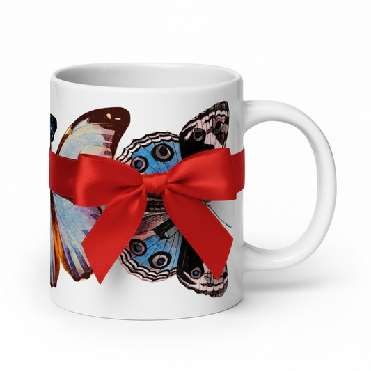 Butterfly Pink/Blue Glossy Mug