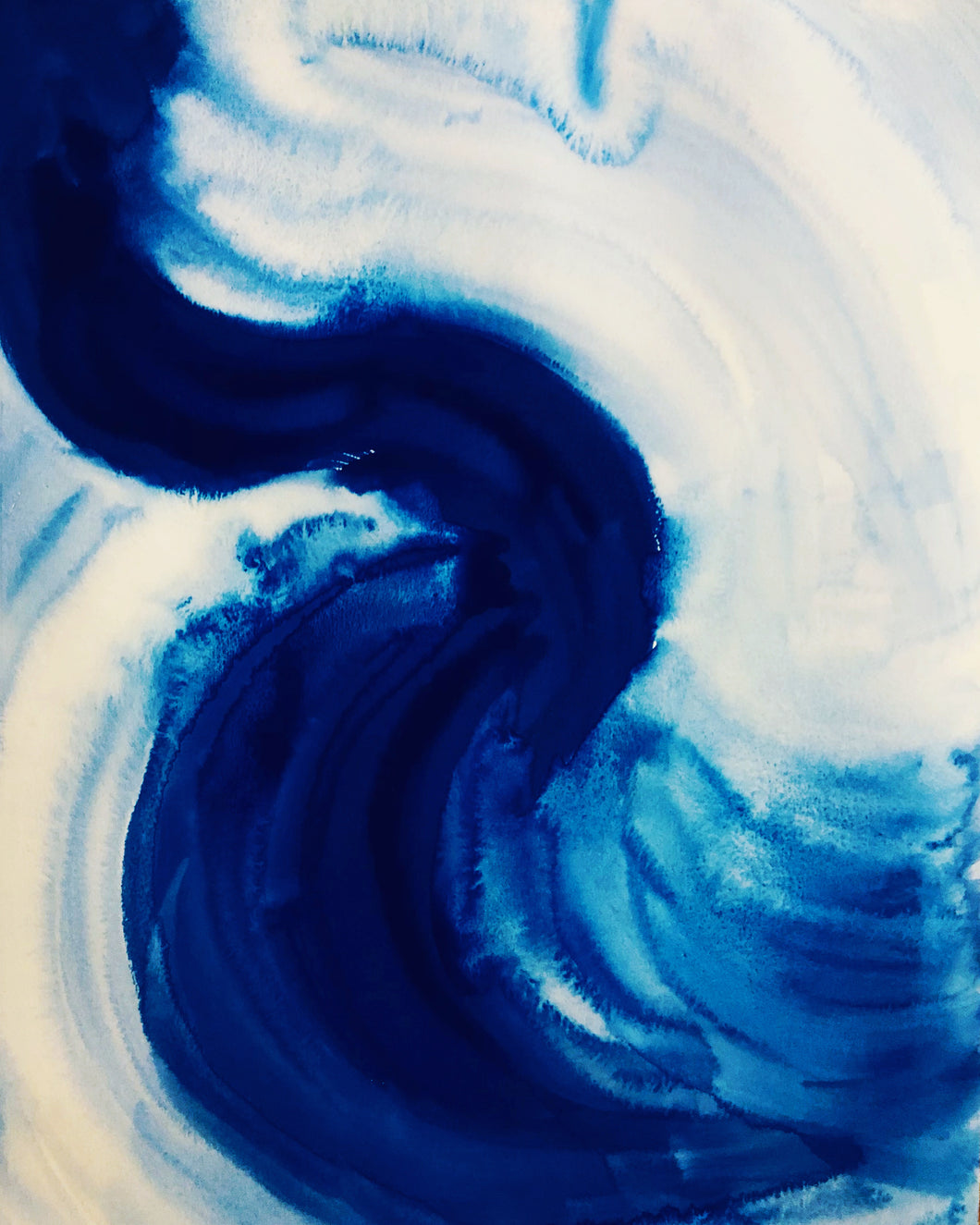 Velvet Fine Art Print “Evolution Of a Meditation In Blue