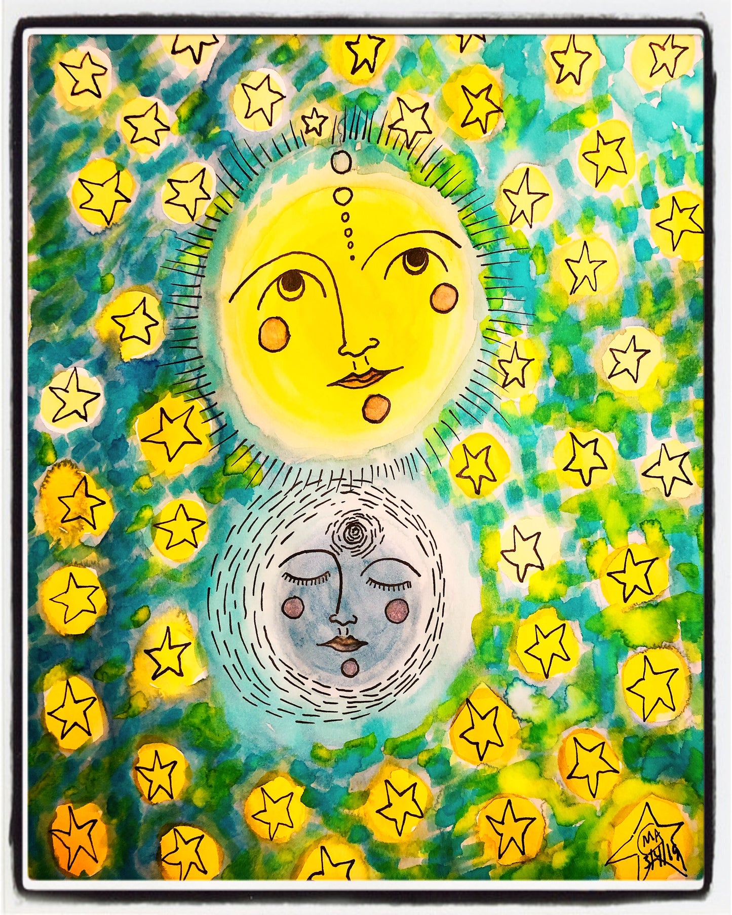 Fine Art Print "To the moon 🌙 and the sun 🌞 and the stars ✨ beyond 💫 thank you ♥️🦋"