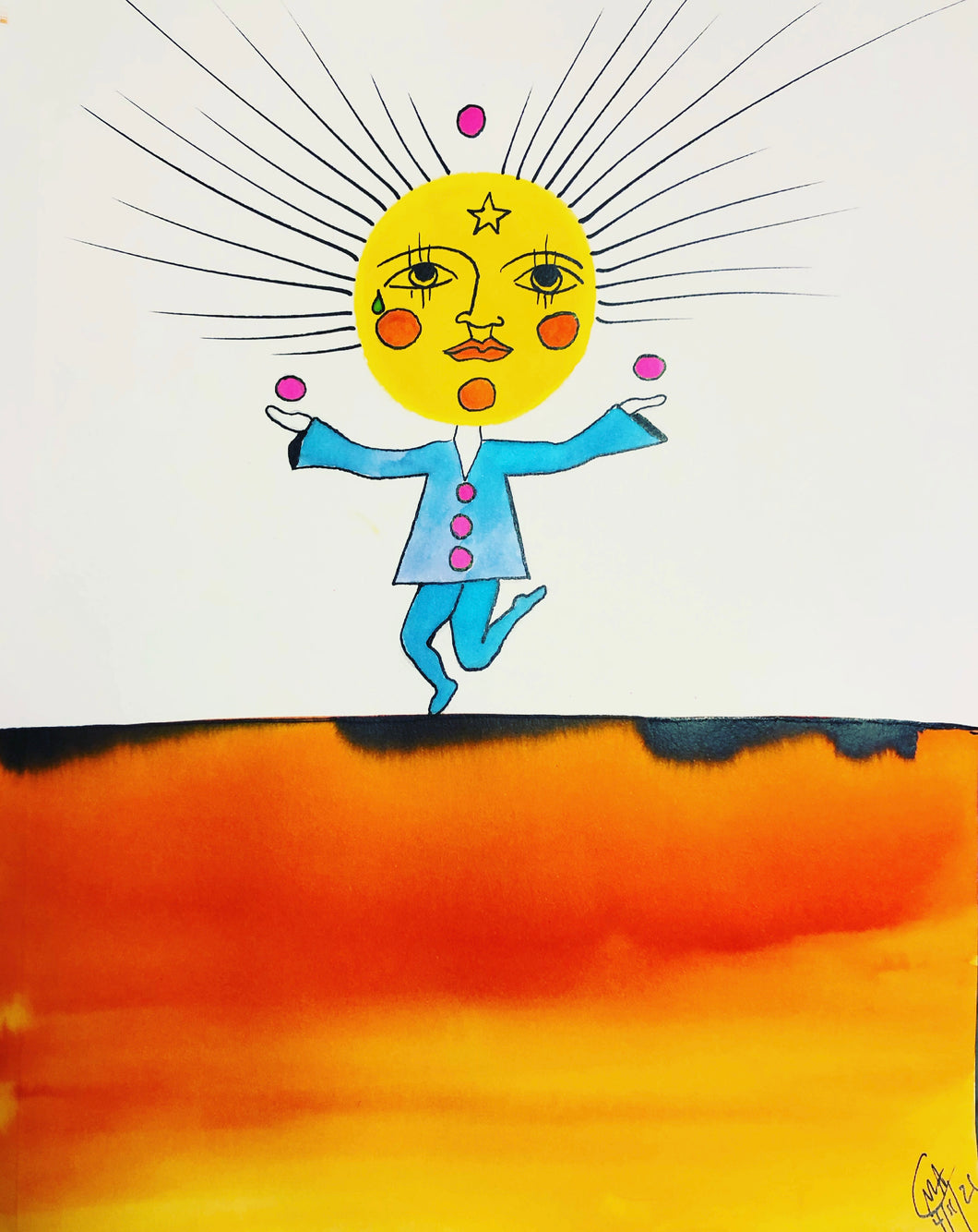 Velvet Fine Art Print “Dancing Sun