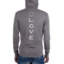 Unisex LOVE zip hoodie